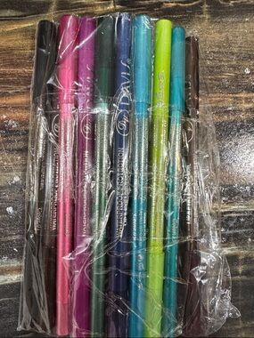 10 waterproof lip & eye liner pencils